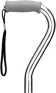 Nova Heavy Duty Offset Cane With Strap- Silver Nova Heavy Duty Offset Cane With Strap- Silver Canes Nova - Americare Medical Supply