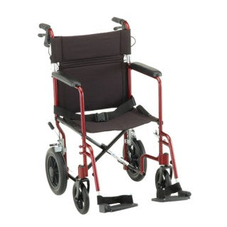 Nova Transport Chair 20" Lightweight W/Hand  Brakes Red Nova Transport Chair 20" Lightweight W/Hand  Brakes Red transport wheelchair Nova Medical - Americare Medical Supply
