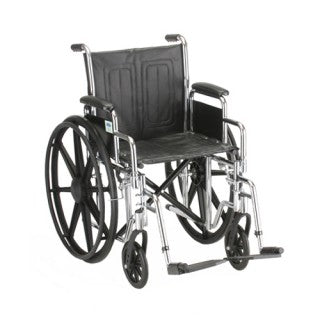 Nova Medical Steel Wheelchair w/ Detachable Desk Arms - 20 Elevating