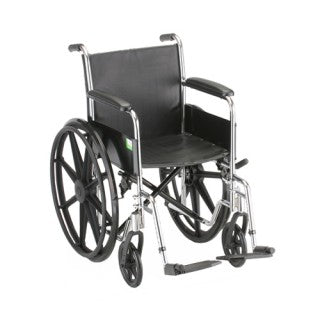 Nova 20 inch Steel Wheelchair with Detachable Desk Arms and Footrests