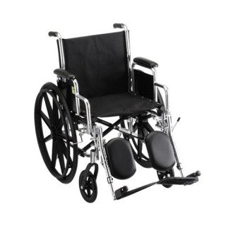 20 Steel Wheelchair w/ Detachable Desk Arms & Footrests by