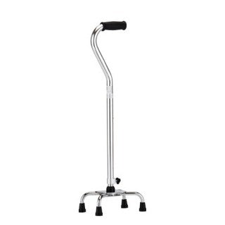 Nova Bariatric Quad Cane- Small Base With Offset Handle- Silver Nova Bariatric Quad Cane- Small Base With Offset Handle- Silver Canes Nova - Americare Medical Supply