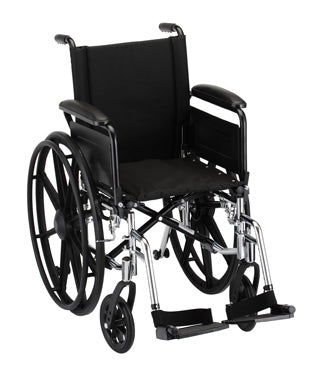 Nova Hammertone Wheelchair 16 Inch Lightweight With Flip Back Full Arms & Swing Away Footrests Nova Hammertone Wheelchair 16 Inch Lightweight With Flip Back Full Arms & Swing Away Footrests Wheelchairs Nova - Americare Medical Supply