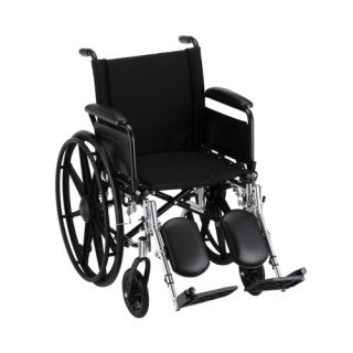 Nova Hammertone Wheelchair 18 Inch Lightweight With Flip Back Full Arms & Elevating Leg Rests Nova Hammertone Wheelchair 18 Inch Lightweight With Flip Back Full Arms & Elevating Leg Rests Wheelchairs Nova - Americare Medical Supply