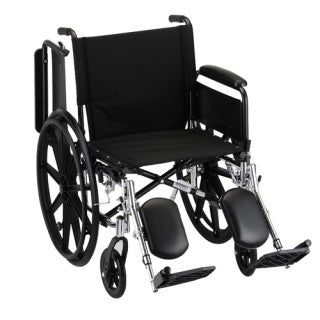 Nova Hammertone Wheelchair 20 Inch Lightweight With Flip Back Full Arms & Elevating Leg Rests Nova Hammertone Wheelchair 20 Inch Lightweight With Flip Back Full Arms & Elevating Leg Rests Wheelchairs Nova - Americare Medical Supply
