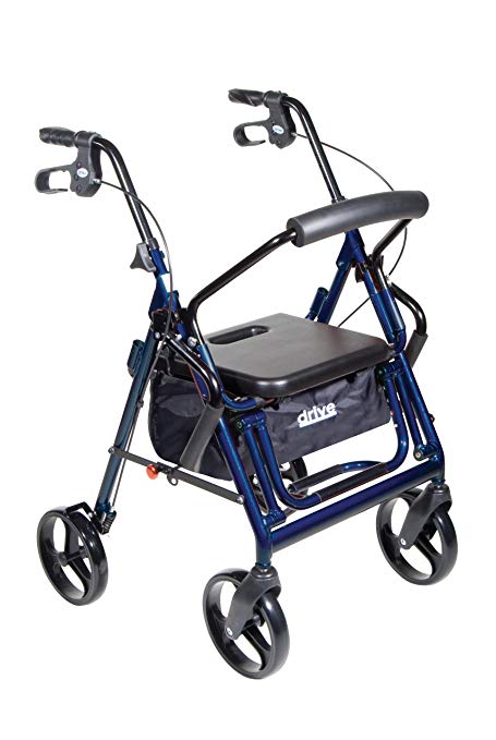Drive Medical Duet Dual Function Transport Wheelchair Walker Rollator Drive Medical Duet Dual Function Transport Wheelchair Walker Rollator Rollators Drive Medical - Americare Medical Supply