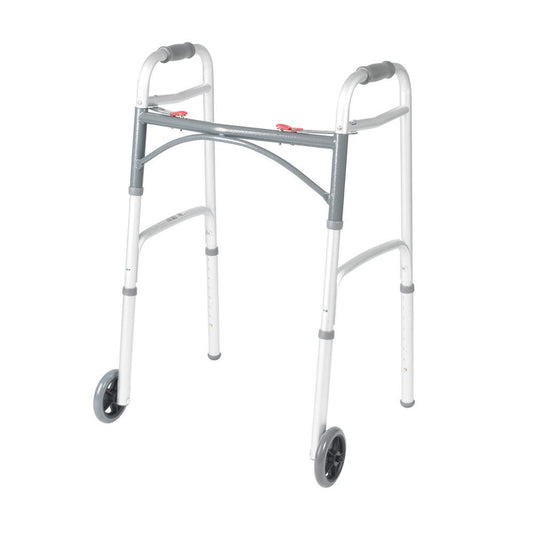Alex Orthopedic Junior Dual Button Folding Walker With 5" Wheels Alex Orthopedic Junior Dual Button Folding Walker With 5" Wheels Walkers Alex - Americare Medical Supply