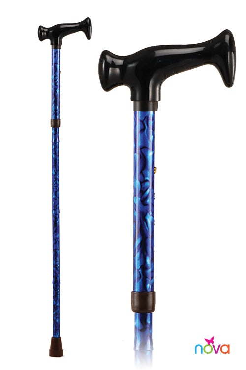 Nova Folding Travel Cane W/QUAD TIP Assorted Designs Nova Folding Travel Cane W/QUAD TIP Assorted Designs Canes Nova - Americare Medical Supply