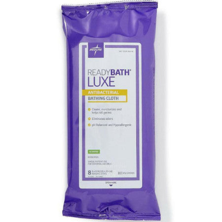 Medline Ready Bath Luxe Antibacterial Bathing Cloth Medline Ready Bath Luxe Antibacterial Bathing Cloth Washcloths medline - Americare Medical Supply