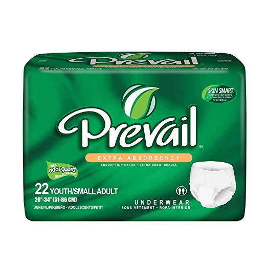 Prevail Extra Absorbency Incontinence Underwear, Youth/Small Adult,  22-Count : : Health & Personal Care
