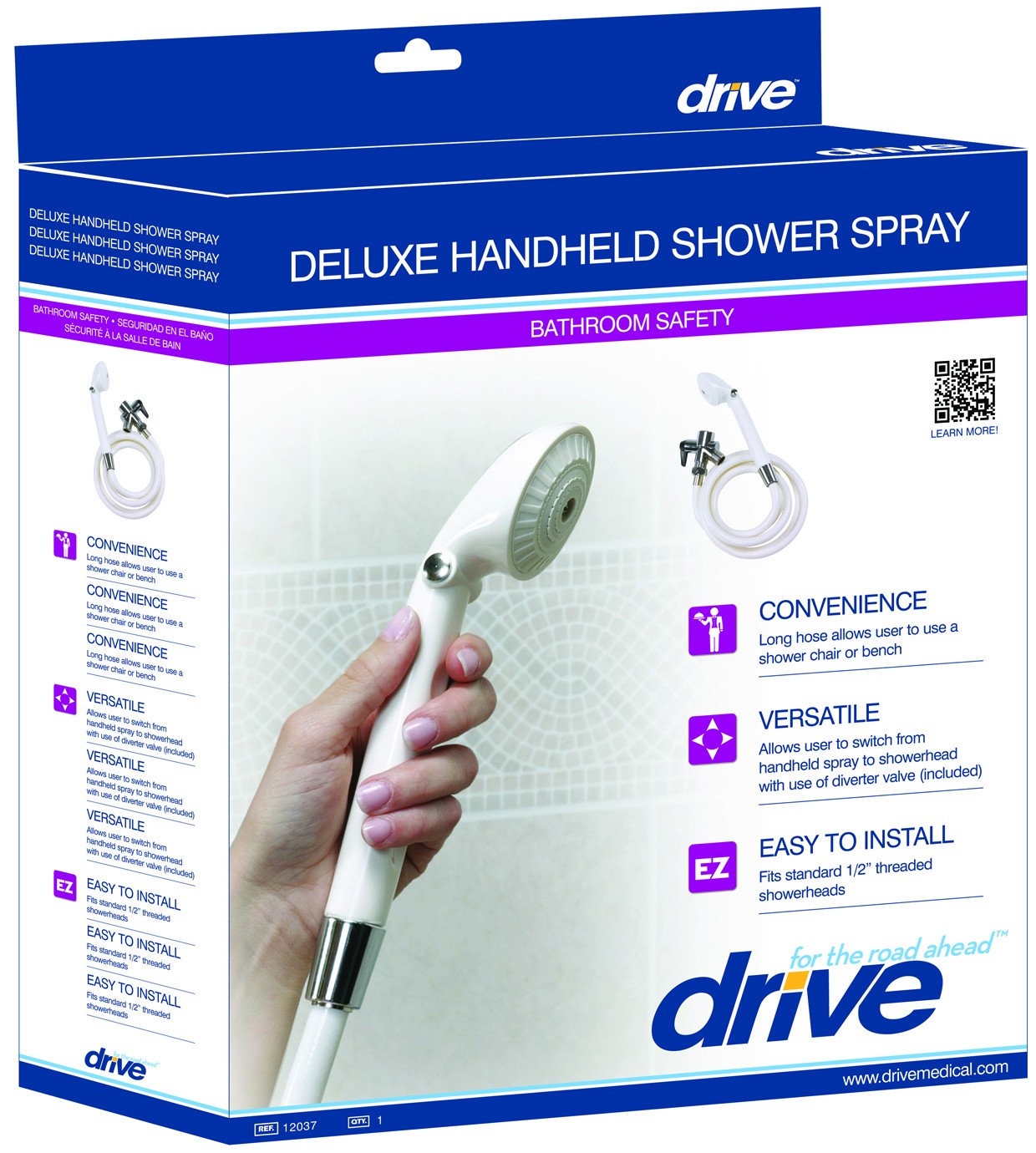Drive Deluxe Handheld Shower Spray Drive Deluxe Handheld Shower Spray Shower Sprays Drive - Americare Medical Supply