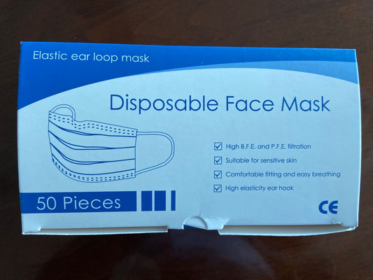 3-Ply Surgical Masks (Box of 50) 3-Ply Surgical Masks (Box of 50)  Americare Medical Supply - Americare Medical Supply