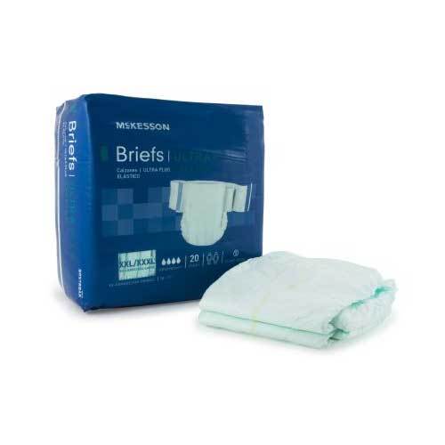 McKesson Ultra Plus Bariatric NonWoven Incontinent Brief - Heavy Absorbency McKesson Ultra Plus Bariatric NonWoven Incontinent Brief - Heavy Absorbency Fitted Tab Briefs McKesson - Americare Medical Supply