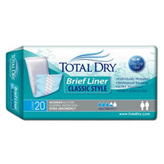 TOTAL DRY Brief Liner Classic Style Pack/20 TOTAL DRY Brief Liner Classic Style Pack/20 Bladder Pads TOTAL DRY - Americare Medical Supply
