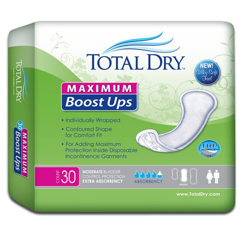TotalDry Maximum Boost Ups 30 Pack TotalDry Maximum Boost Ups 30 Pack Liners TOTAL DRY - Americare Medical Supply