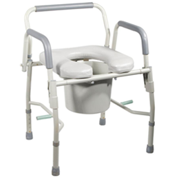 Drive Deluxe Steel Drop-Arm Commode Drive Deluxe Steel Drop-Arm Commode Commode Drive - Americare Medical Supply