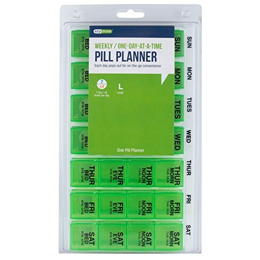 Esy dose Weekly/One Day-At-A-Time Pill Planner Esy dose Weekly/One Day-At-A-Time Pill Planner Pill Organizer Apothecary - Americare Medical Supply