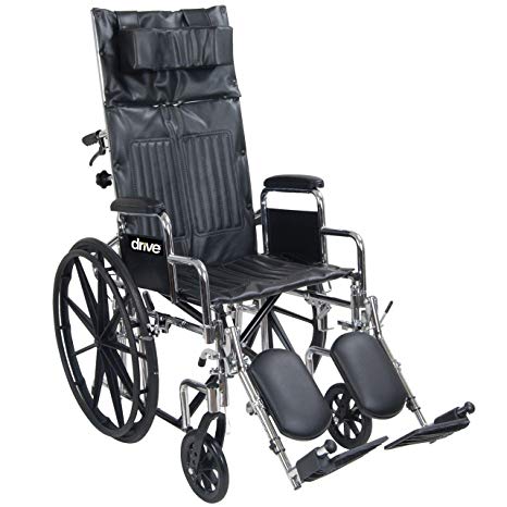 Drive Chrome Sport Full-Reclining Wheelchair Drive Chrome Sport Full-Reclining Wheelchair Reclining Wheelchair Drive - Americare Medical Supply