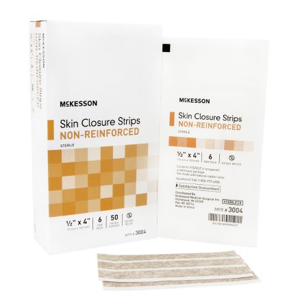 McKesson Skin Closure Strips Tan 1/2" x 4" pack 6 McKesson Skin Closure Strips Tan 1/2" x 4" pack 6 Skin Closure Strips McKesson - Americare Medical Supply