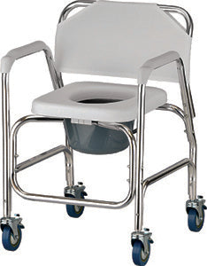 Nova Deluxe Shower Chair and Commode with Wheels Nova Deluxe Shower Chair and Commode with Wheels Rolling Shower Chair Nova - Americare Medical Supply
