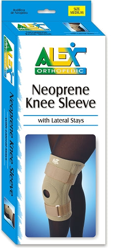 Alex Orthopedic Neoprene Knee Sleeve With Lateral Stays Alex Orthopedic Neoprene Knee Sleeve With Lateral Stays Knee Support Alex - Americare Medical Supply