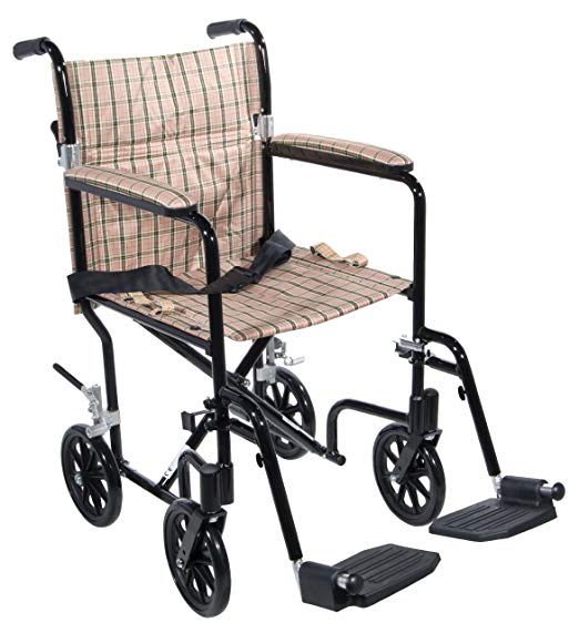 Drive Deluxe Fly-Weight Aluminum Transport Chair Drive Deluxe Fly-Weight Aluminum Transport Chair Transport Wheelchairs Drive - Americare Medical Supply