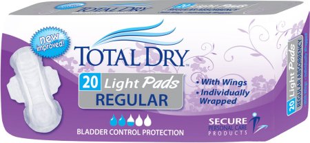 Total Dry Light Pads Regular 20 pack Total Dry Light Pads Regular 20 pack Liners TOTAL DRY - Americare Medical Supply