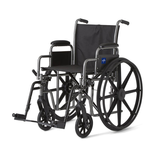 Medline Standard Wheelchair w/ Detachable Arms 18" Medline Standard Wheelchair w/ Detachable Arms 18" Wheelchairs Medline - Americare Medical Supply