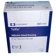 TelfaAdhesive Island Dressing Sold by each -asst sizes TelfaAdhesive Island Dressing Sold by each -asst sizes Dressings Covidien - Americare Medical Supply