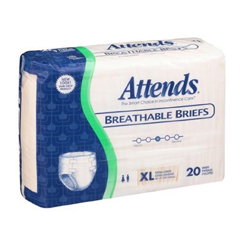 Attends Incontinent Briefs - Heavy Absorbency Attends Incontinent Briefs - Heavy Absorbency Fitted Tab Briefs Attends - Americare Medical Supply