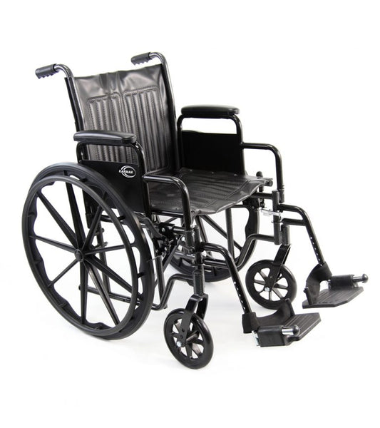 Karman Healthcare Wheelchair Standard Detachable Arm Swing Away Footrests 18" Karman Healthcare Wheelchair Standard Detachable Arm Swing Away Footrests 18" Wheelchairs Karman - Americare Medical Supply