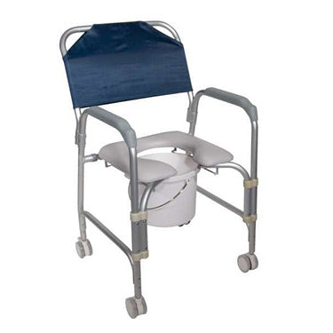 Drive Aluminum Shower Chair and Commode with Casters Drive Aluminum Shower Chair and Commode with Casters Commode Drive - Americare Medical Supply