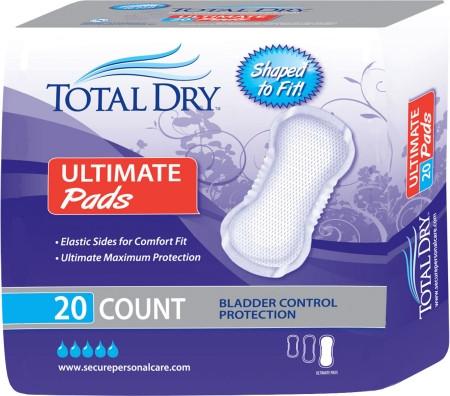 TOTAL DRY Ultimate Pads Extra Bladder Control Protection TOTAL DRY Ultimate Pads Extra Bladder Control Protection Bladder Pads TOTAL DRY - Americare Medical Supply